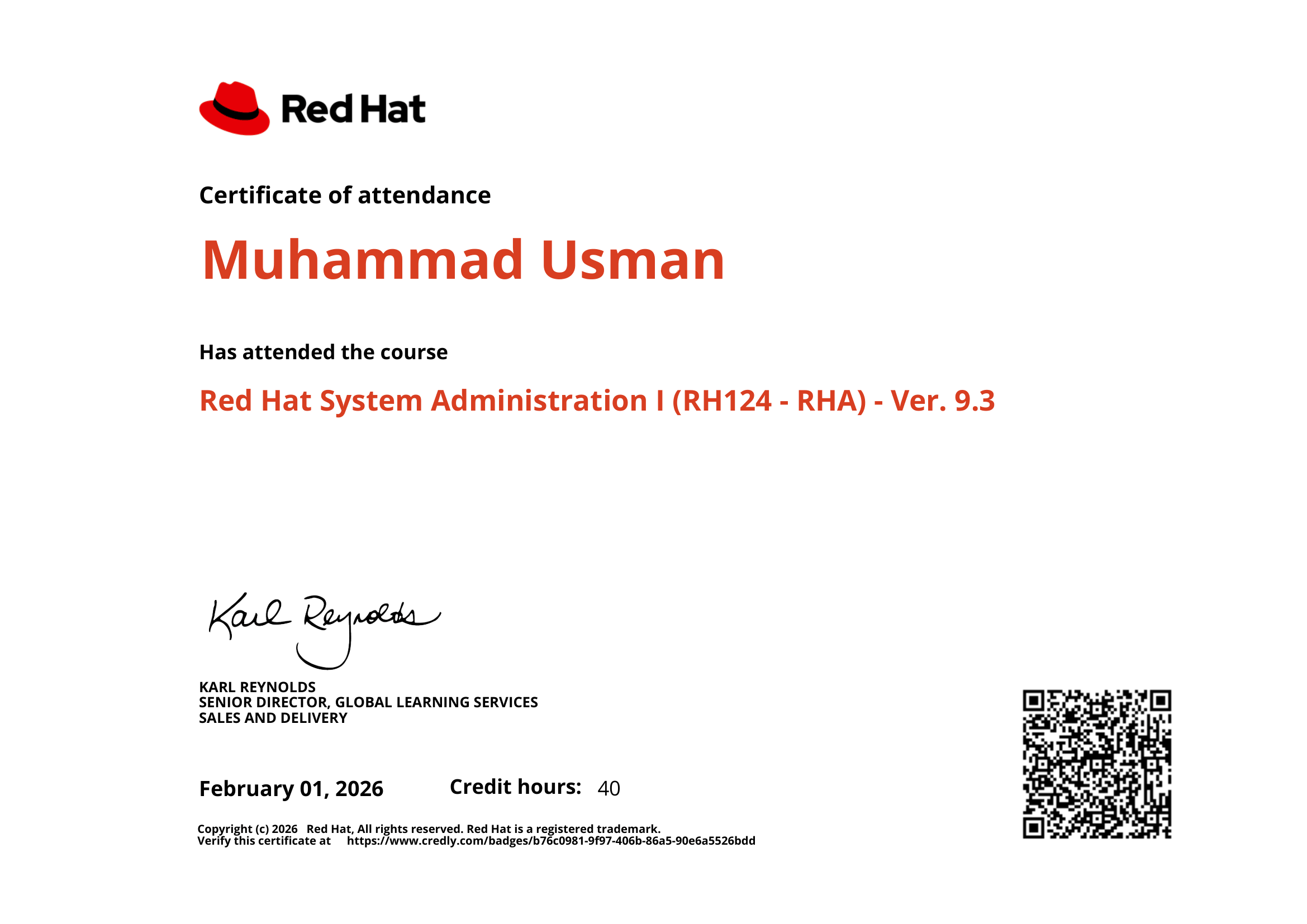 Red Hat System Administration I (RH124)