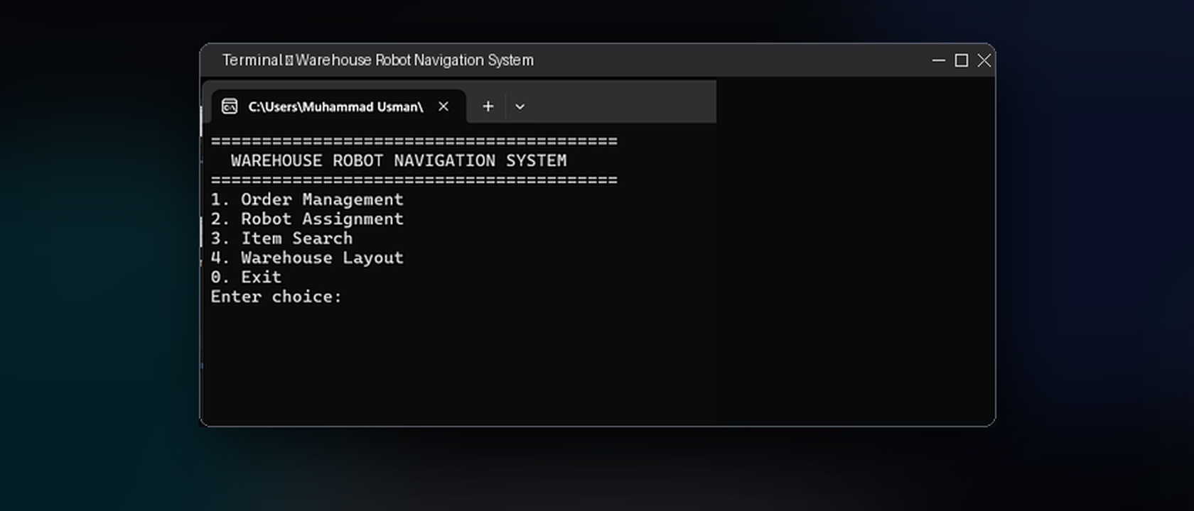 Warehouse Robot Navigation System